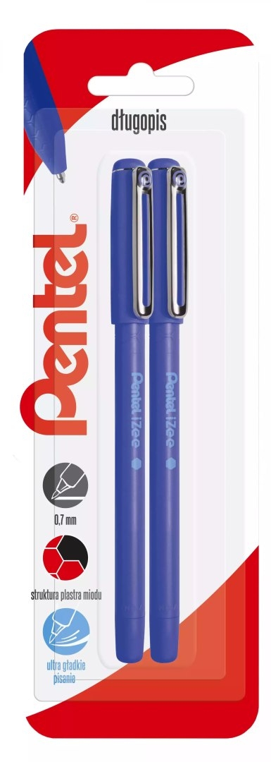 Фото - Ручка Pentel Długopis 0,7 mm BX457 niebieski 2 szt. 