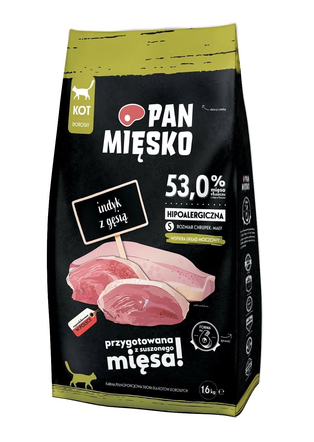 Karma dla kota Pan Mięsko Indyk z Gęsią 1,6 kg S