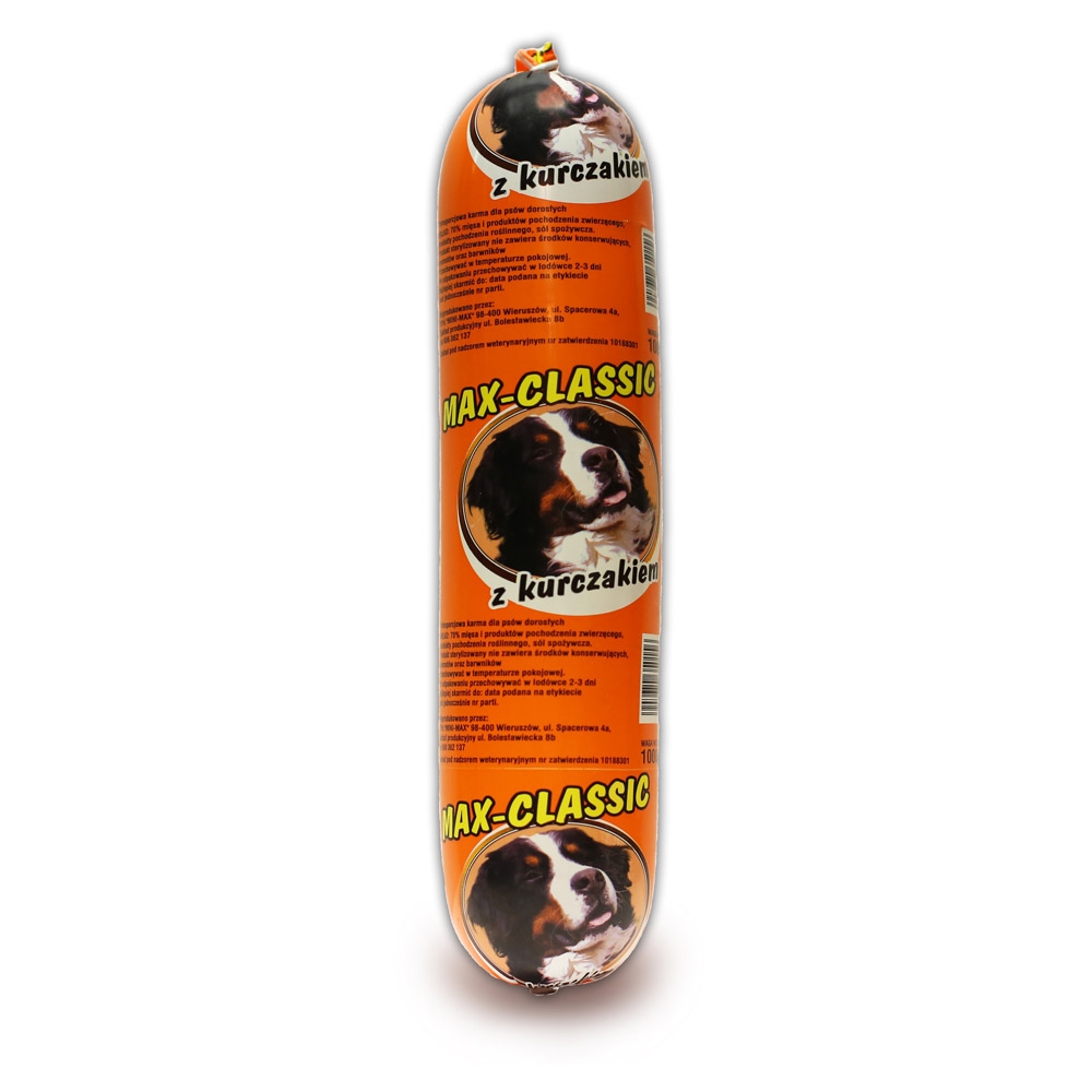 Baton Karma dla psa Max Classic z kurczakiem 70% Mięsa 1 kg 