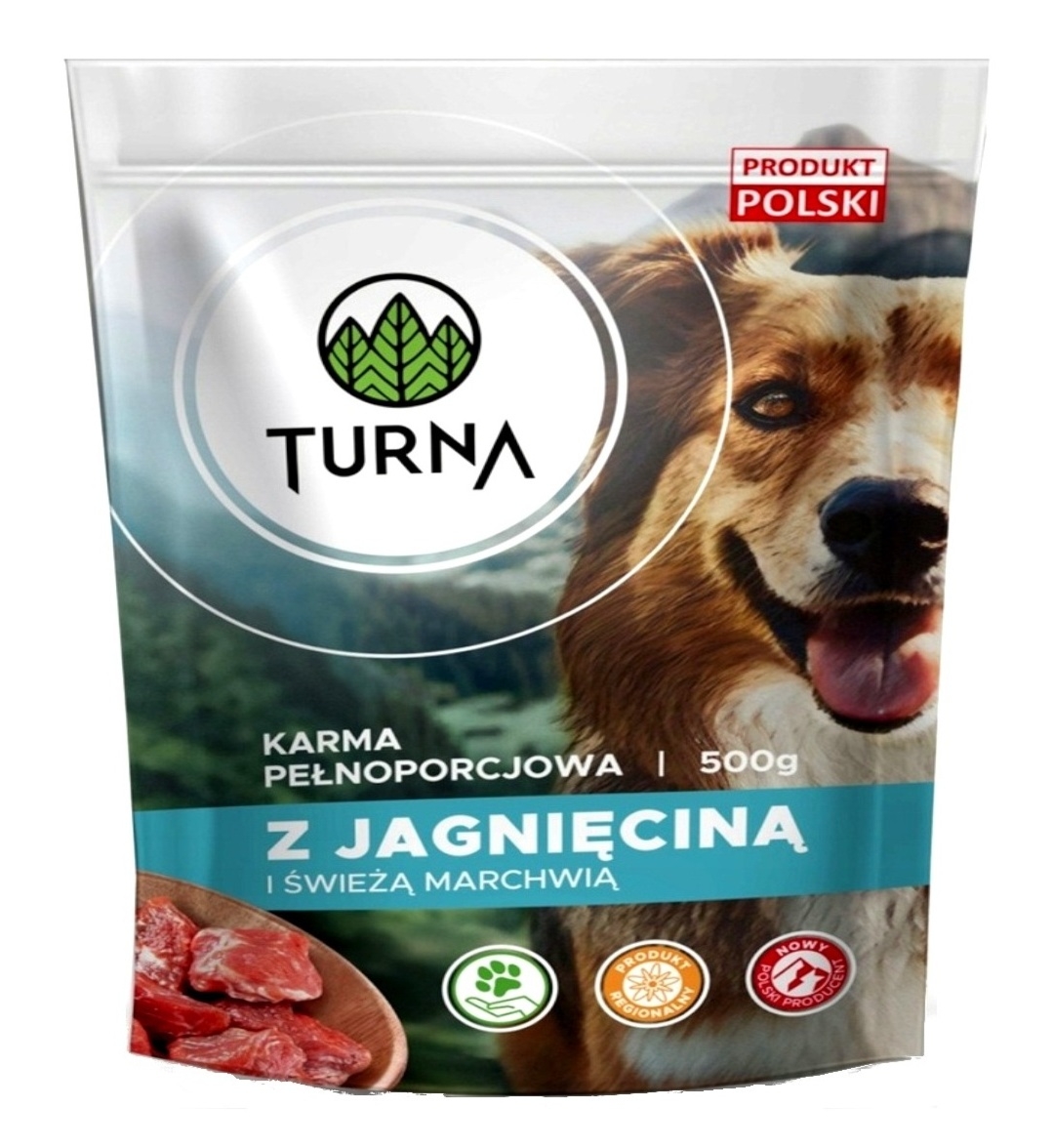 Mokra karma  dla psa Turna  z Jagnięciną 500g Saszetka