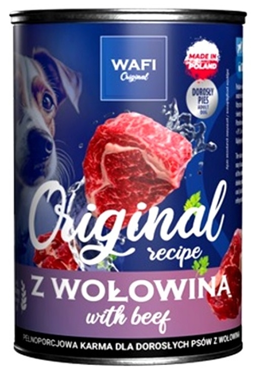 Mokra Karma WAFI 65% Mięsa z Wołowiną 400g