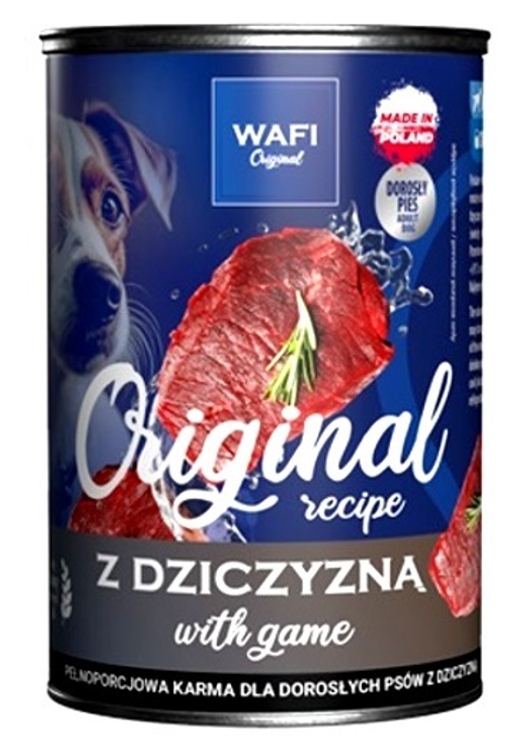 Mokra Karma WAFI 65% Mięsa z Dziczyzną 400g