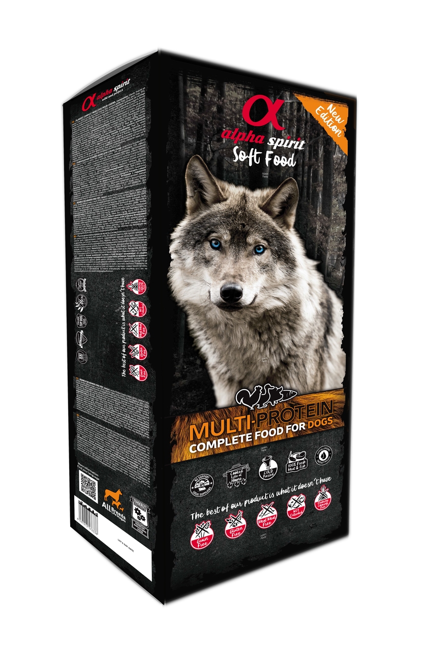 Karma półmiękka Alpha Spirit Multiprotein 85% mięsa 9 kg