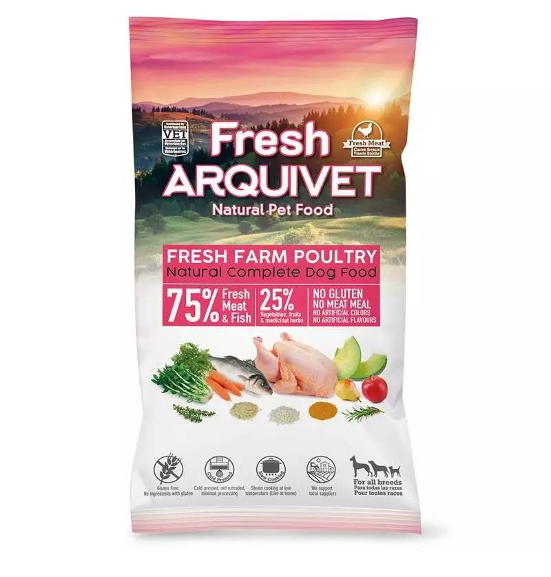 Karma Półmiękka ARQUIVET FRESH 75% Mięsa Kurczak ryba 100g