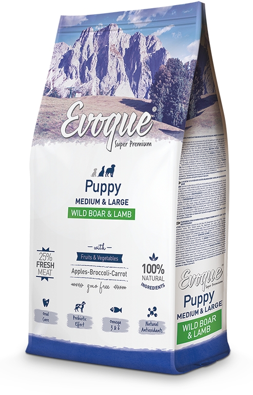 Karma dla szczeniąt EVOQUE PUPPY z dziczyzną i jagnięciną 12 kg