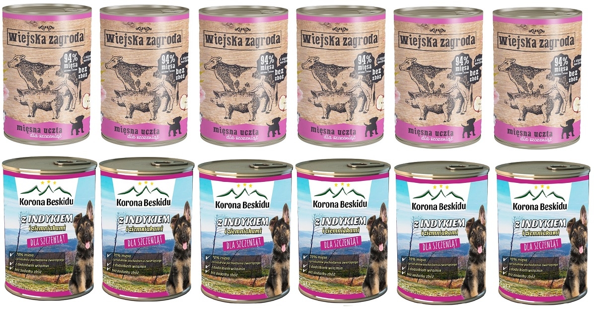 Wiejska Zagroda / Korona Beskidu dla Szczeniąt 12 x 400g