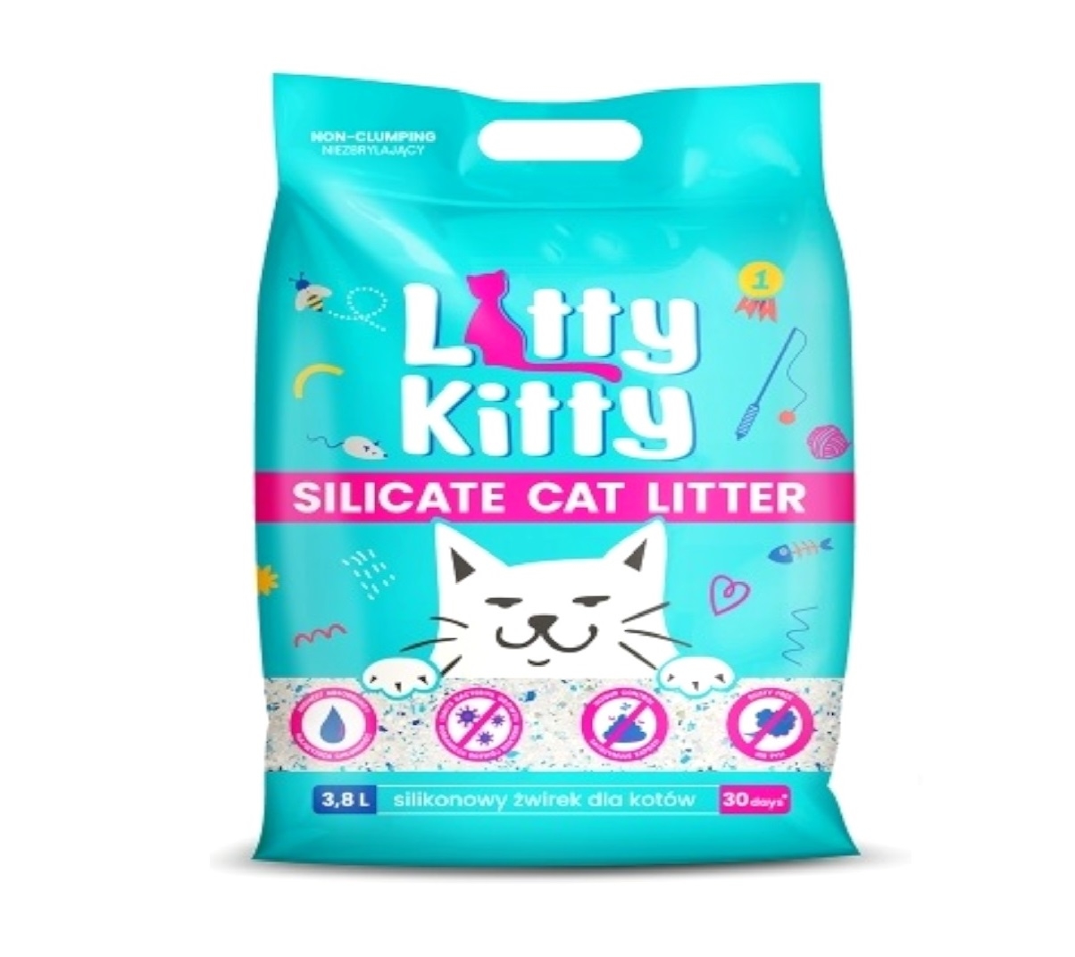 LITTY KITTY Silicate Cat Litter Żwirek silikatowy dla Kota 3,8L