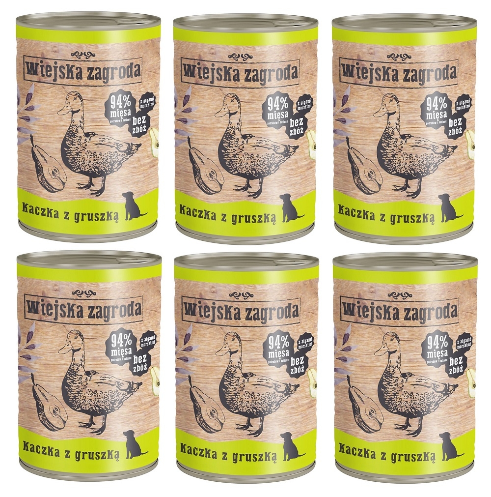Wiejska Zagroda Kaczka z gruszką 6 x 400g