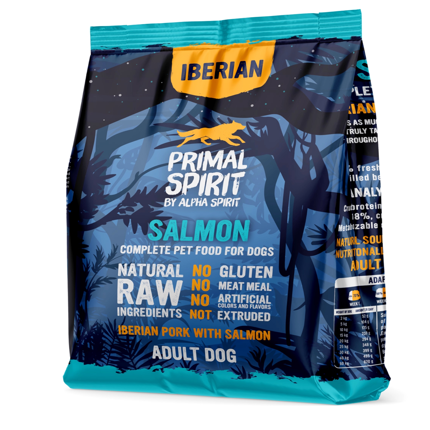 Karma sucho miękka dla psa Primal Spirit Iberian Salmon 70% Mięsa Bez Kurczaka 1 kg