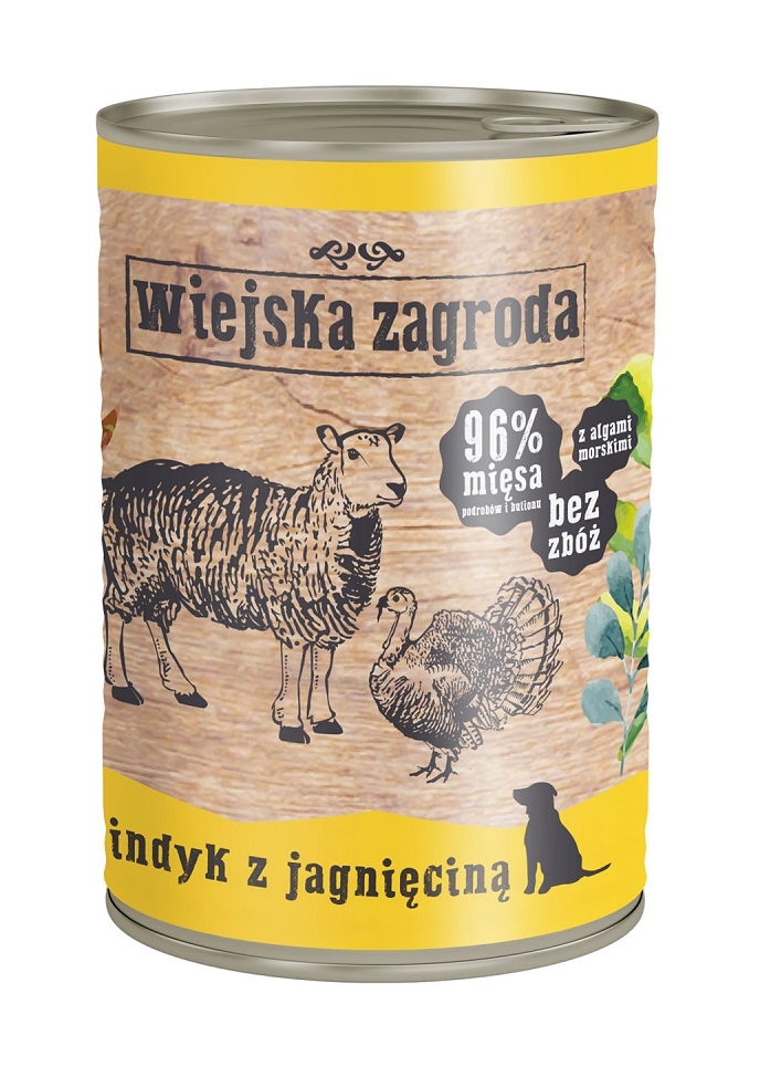 Wiejska Zagroda Indyk z jagnięciną 400g