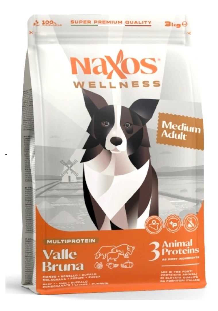Karma dla psa NAXOS Adult  Wołowina Jagnięcina Bawół 12 kg