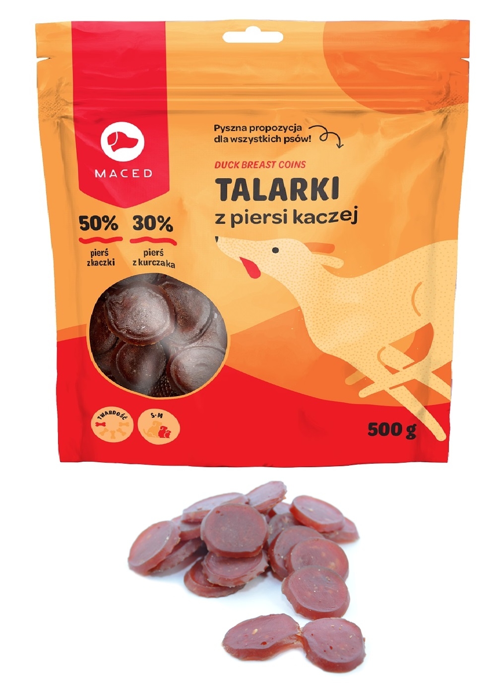 Przysmak dla psa MACED Talarki z piersi kaczej 500g