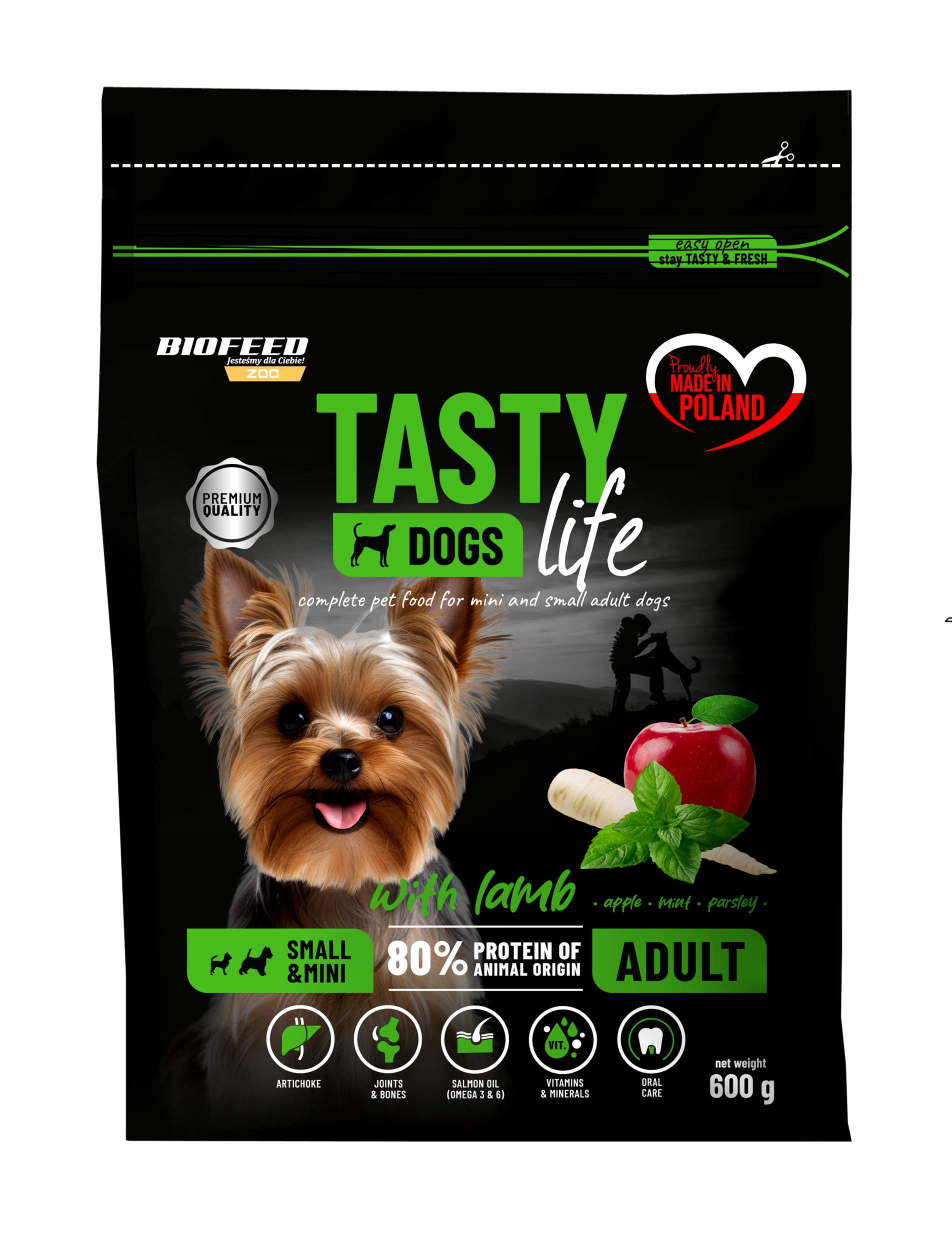 Karma dla psa Tasty Dogs Life z Jagnięciną 600 g (mini i małe rasy)