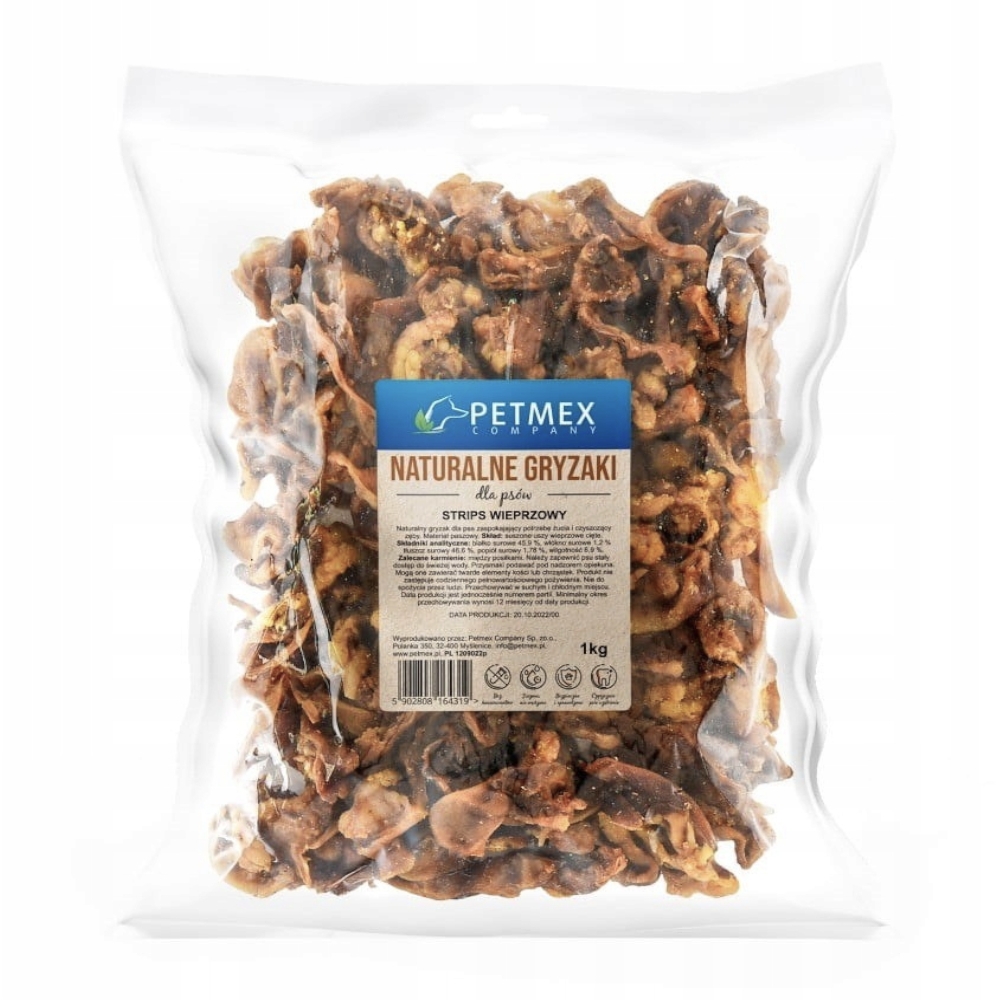 Naturalny Gryzak  Strips Wieprzowy 1 kg  PETMEX