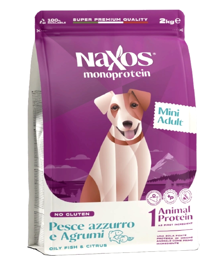 Karma dla psa NAXOS ADULT MINI dla małych ras Ryba Oceaniczna 2 kg