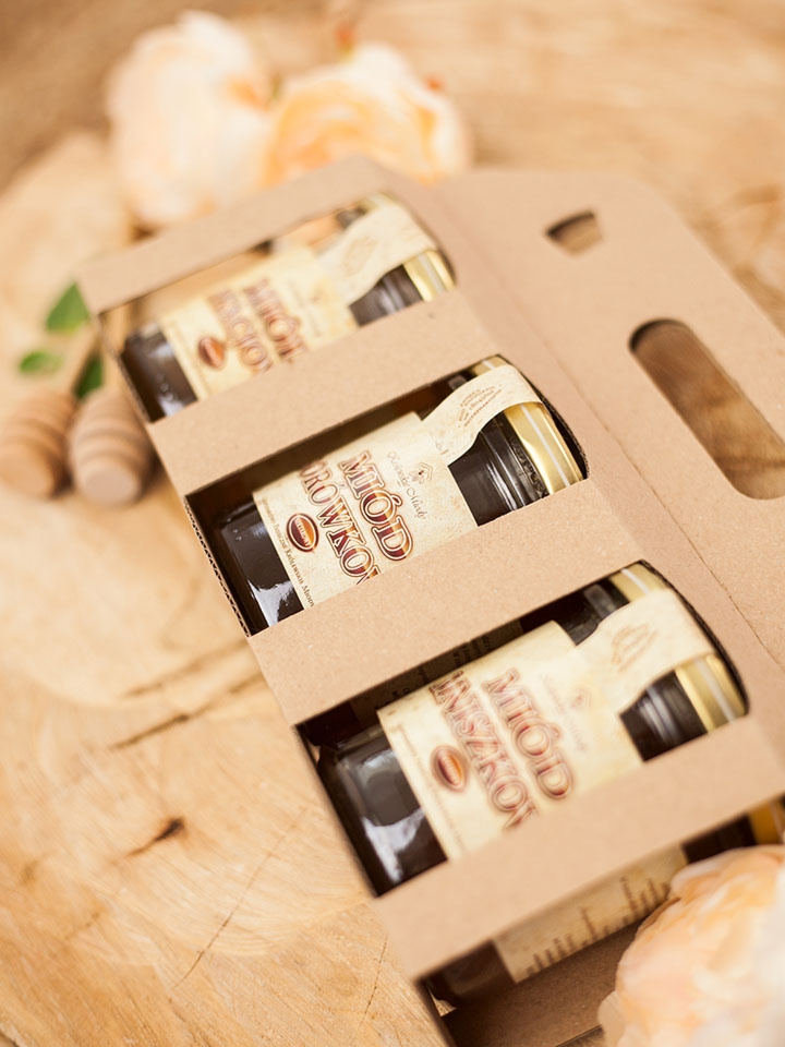 Miód na prezent - Torebka upominkowa 3 x 400g