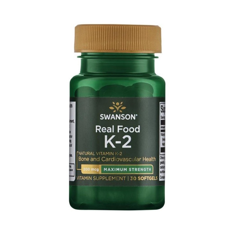 Witamina K2 MK-7 200mcg Swanson - 30 kapsułek na zdrowe kości i krzepnięcie