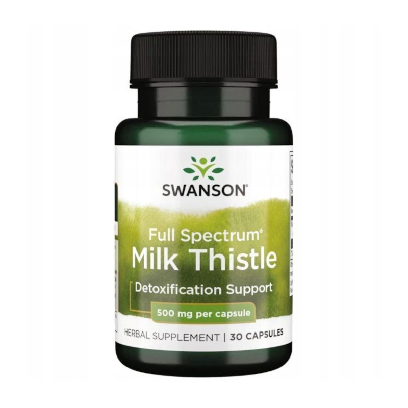 Ostropest Plamisty Swanson Full Spectrum Milk Thistle - Wsparcie dla Wątroby, 30 Kapsułek