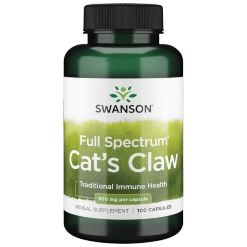 Swanson Koci Pazur Vilcacora Cat's Claw 500mg 100 kapsułek - Wsparcie Odporności