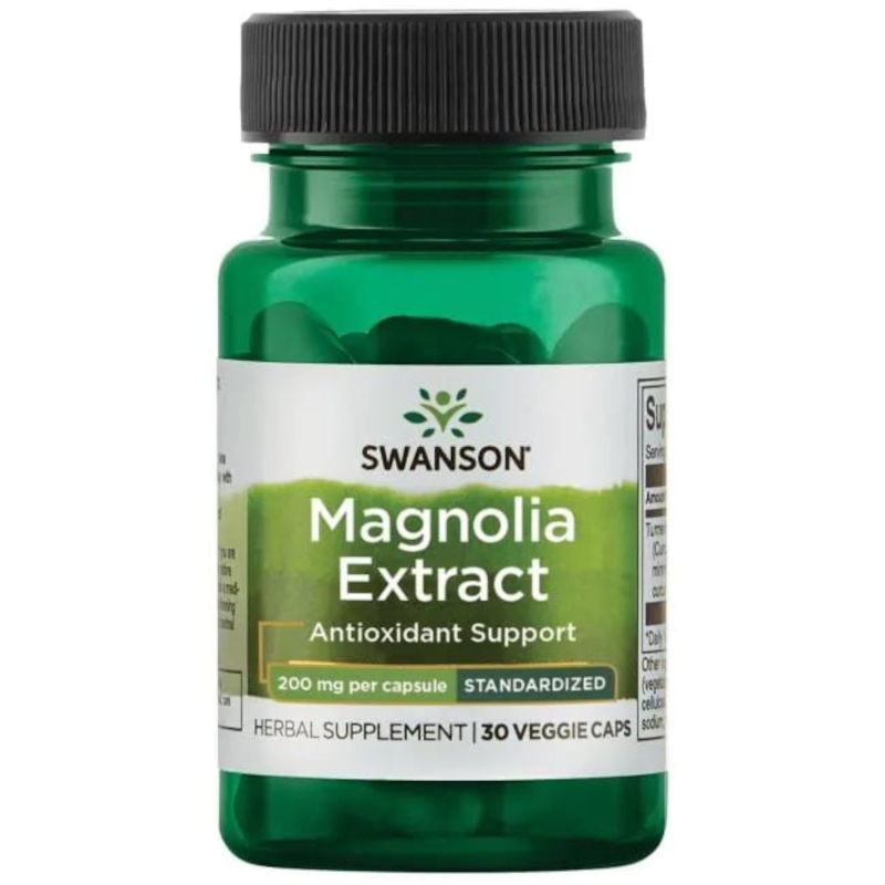 Swanson Magnolia lekarska 200 mg - Ekstrakt dla Układu Nerwowego (30 kapsułek)