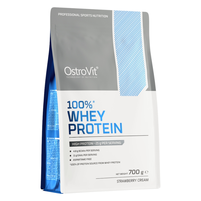 OstroVit 100% Whey Protein Truskawka 700g - Wsparcie Mięśni i Regeneracji