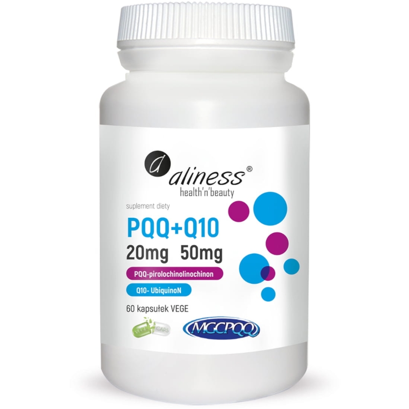 Aliness PQQ + Koenzym Q10 - Wsparcie Energii i Antyoksydacja (60 kapsułek)