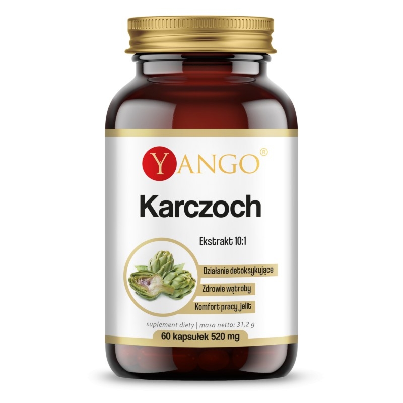 Yango Karczoch Ekstrakt 10:1 - Wsparcie Wątroby i Trawienia (60 Kapsułek)