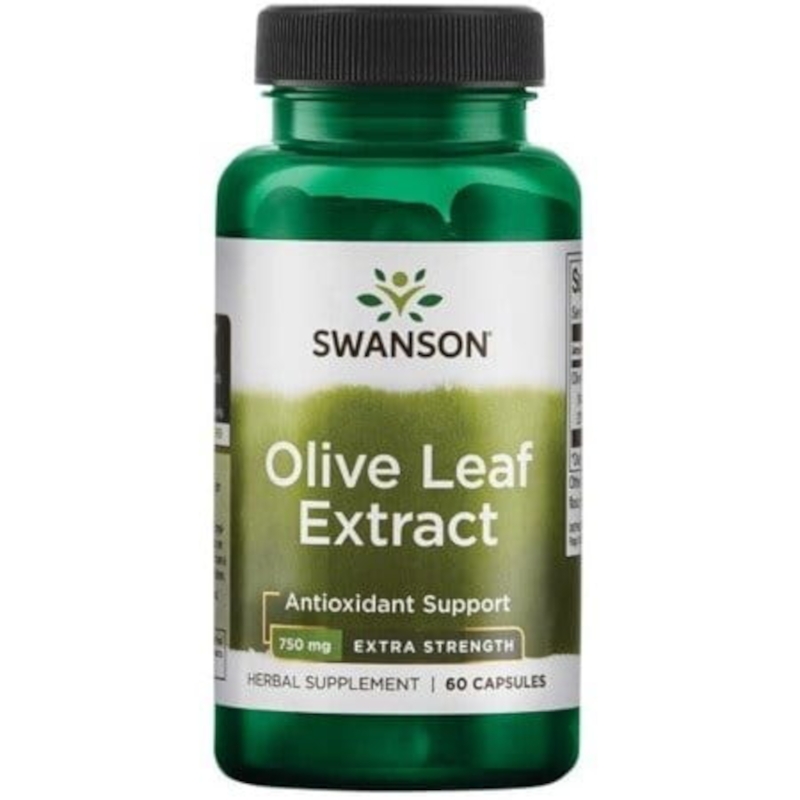 Swanson Olive Leaf Extract - Ekstrakt z Liści Oliwnych 750mg, 60 kapsułek