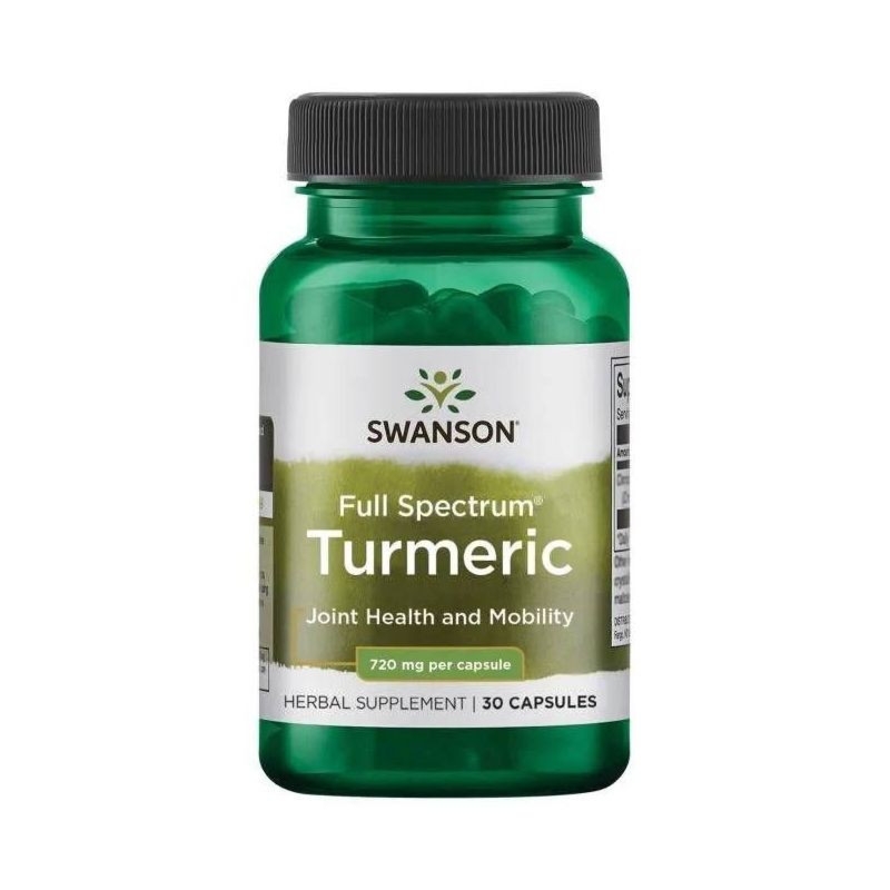 Swanson Turmeric 720mg - Kurkuma na Odporność i Trawienie, 30 Kapsułek