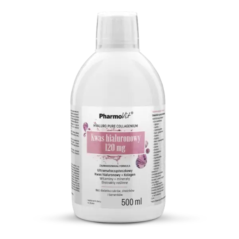 Suplement diety kwas hialuronowy w płynie bezglutenowy 500 ml