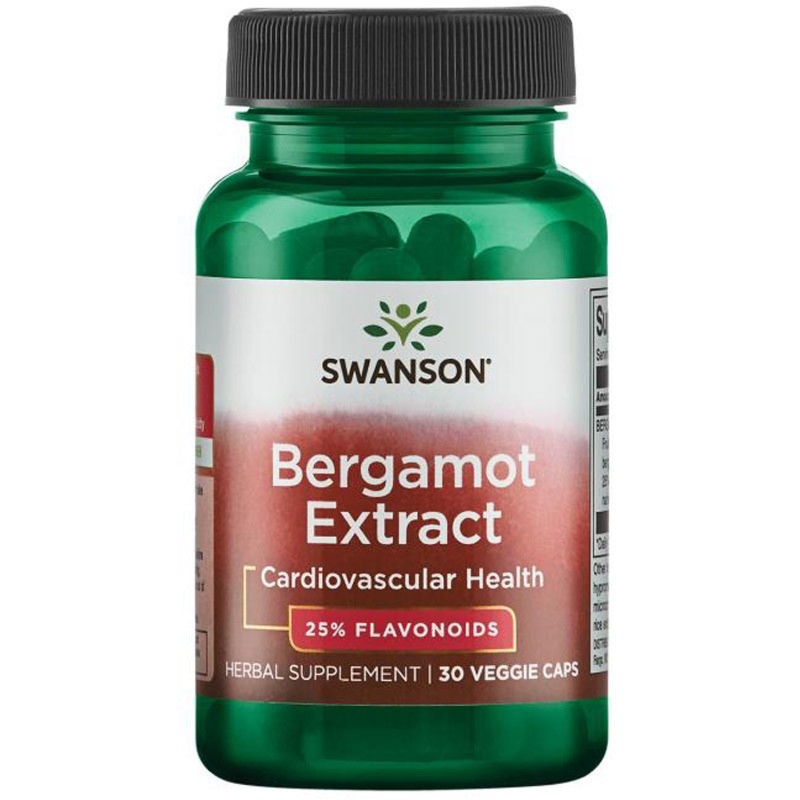 Swanson Bergamot Extract 500 mg - Wsparcie Serca i Krążenia, 30 Kapsułek