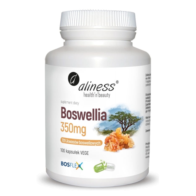 Aliness Boswellia 350 mg - Wsparcie Stawów i Regeneracja (100 kapsułek Vege)