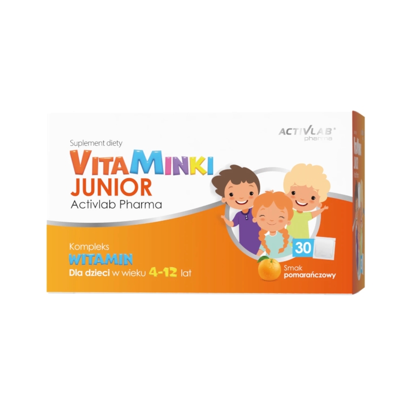 Activlab VitaMinki Junior - Witaminy i Minerały dla Dzieci - 30 saszetek