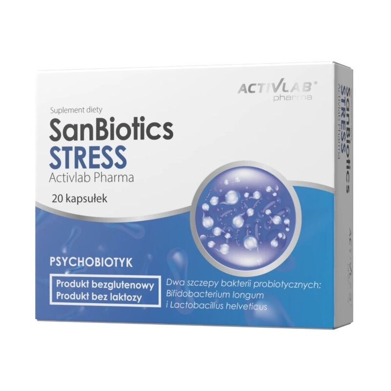 Activlab SanBiotics Stress - Probiotyki na stres i trawienie, 20 kapsułek