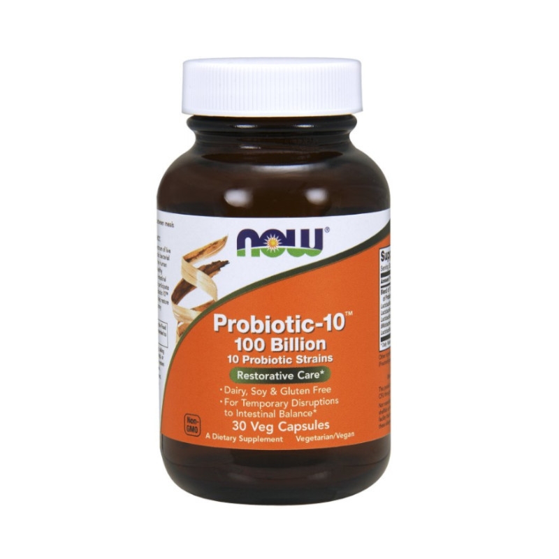 Now Foods Probiotic-10 100 Billion Prawidłowe Trawienie Probiotyki 30 vkaps