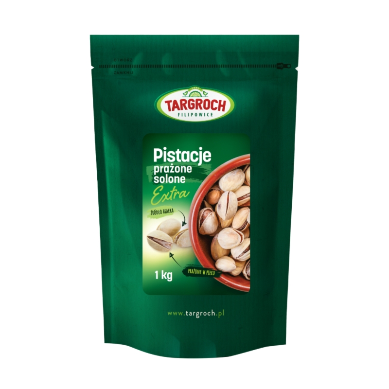 Targroch Pistacje Prażone Solone 1kg - Chrupiąca i Zdrowa Przekąska
