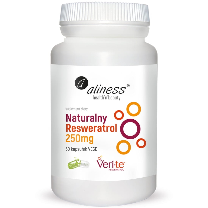 Aliness Resweratrol Veri-Te 250mg - 60 wegańskich kapsułek