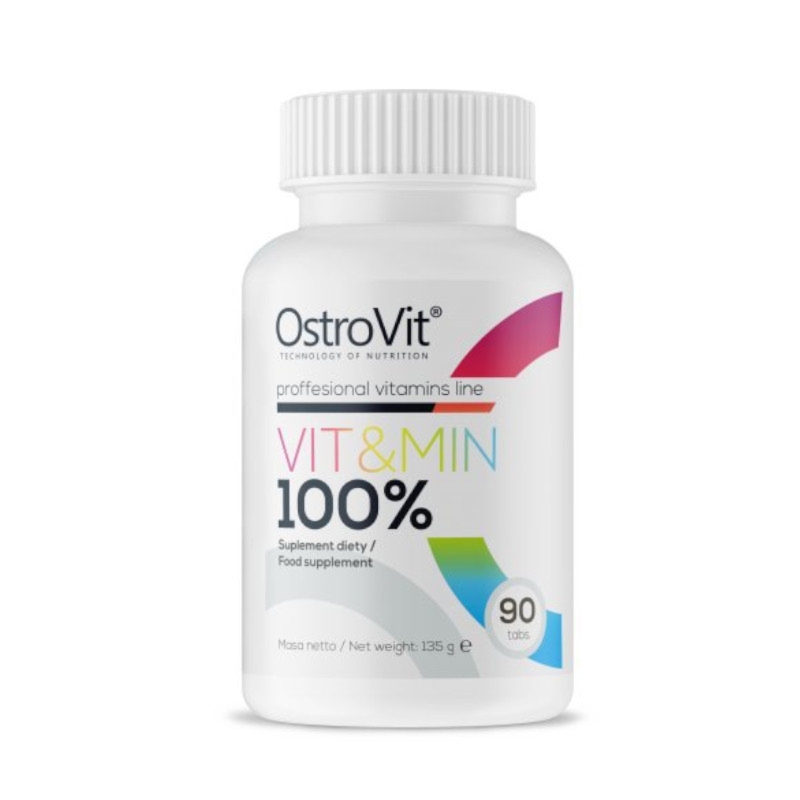 Ostrovit 100% Vit&min  Witaminy i Minerały Kompleks 90tab