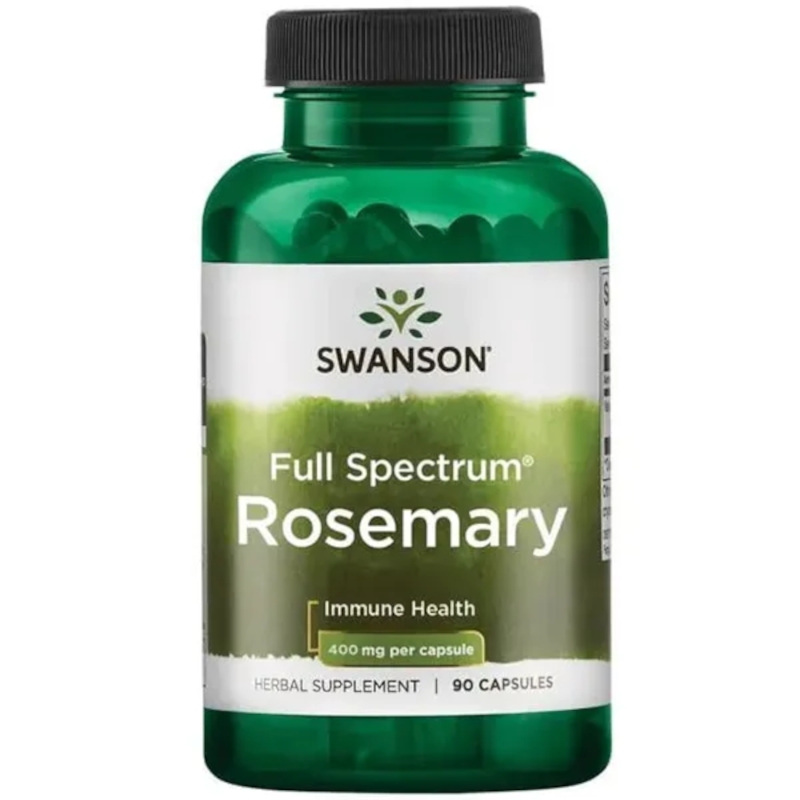 Rozmaryn Swanson Rosemary 400mg 90 kapsułek - Wsparcie Odporności
