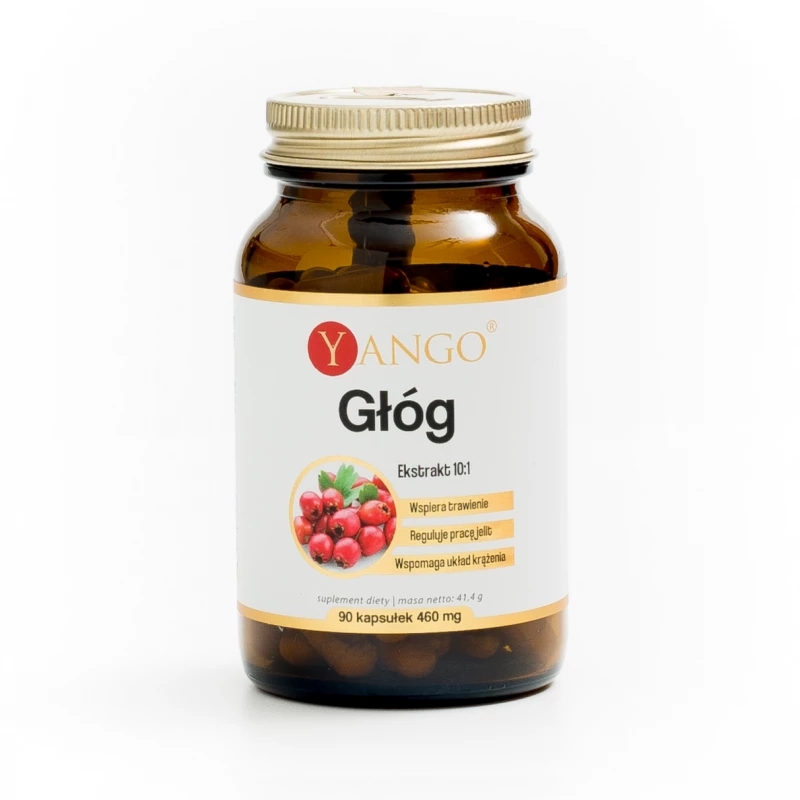 Yango Głóg - Ekstrakt 460 mg Wsparcie dla Serca, 90 Kapsułek