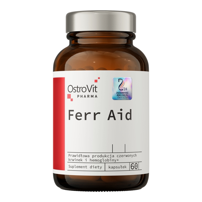Ferr Aid - Żelazo organiczne i witaminy - 60 kapsułek