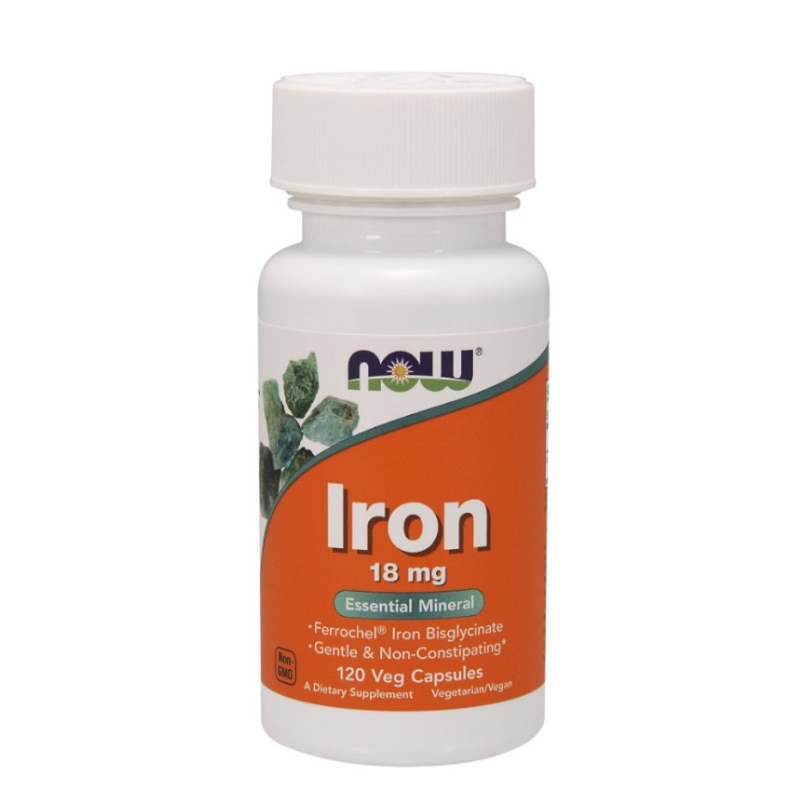 Minerały Żelazo Iron 18mg 120 kaps