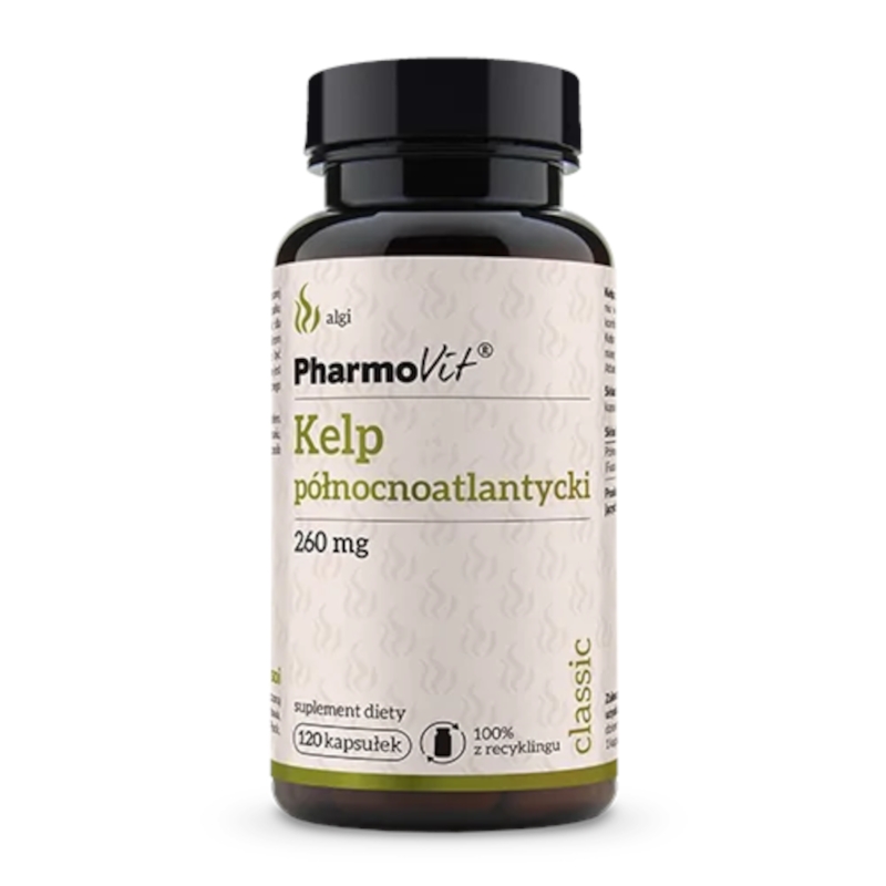 Pharmovit Kelp - Wsparcie dla Tarczycy i Metabolizmu (120 kapsułek)