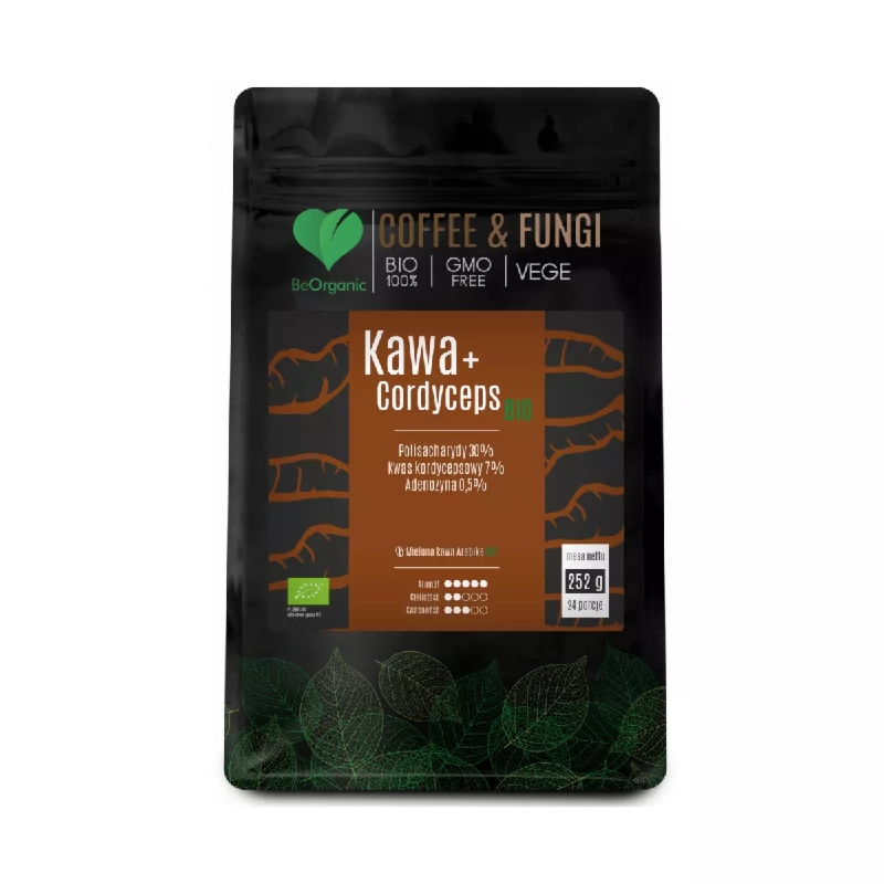 BeOrganic Kawa Arabica z Cordyceps Bio - Mielona, 252g
