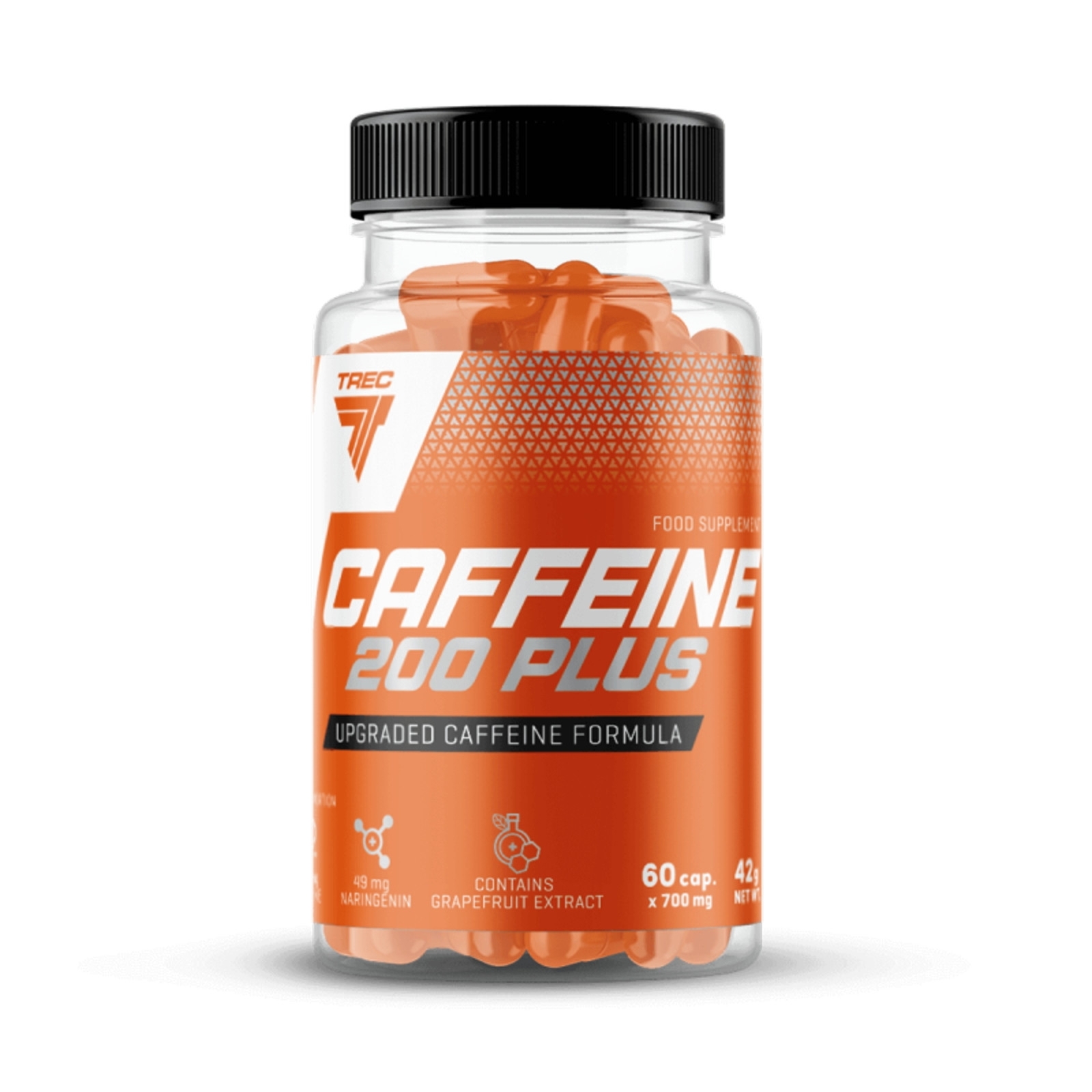 Trec Caffeine 200 PLUS - kofeina 200mg z naryngeniną, 60 kapsułek
