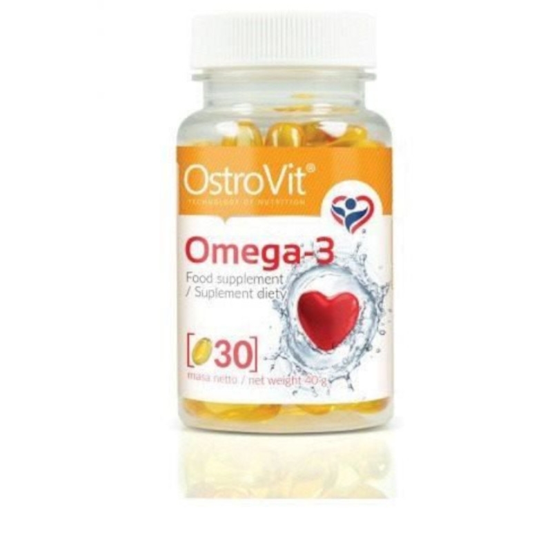 OstroVit Omega 3 - Kwasy tłuszczowe EPA i DHA dla serca i mózgu (30 kapsułek)