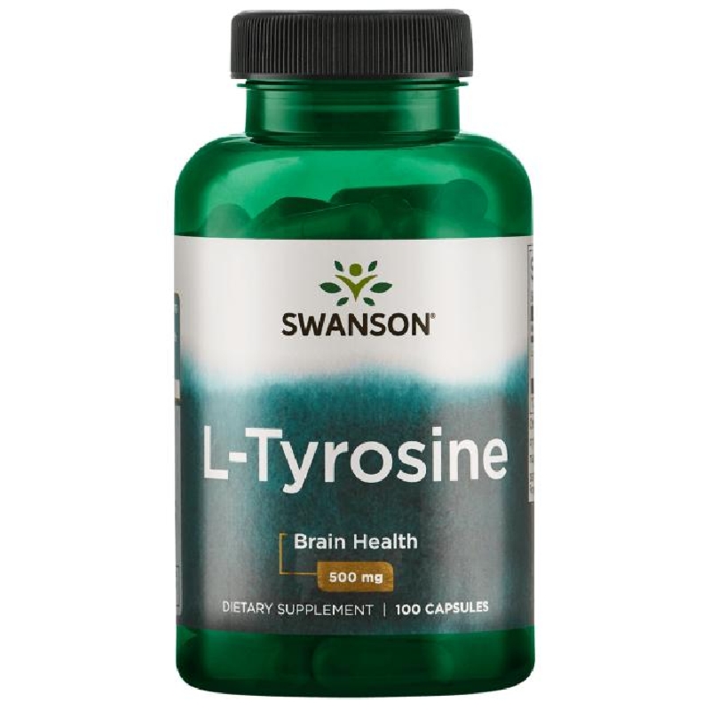 L-Tyrozyna Swanson 500mg 100 kapsułek - Wsparcie dla umysłu i ciała