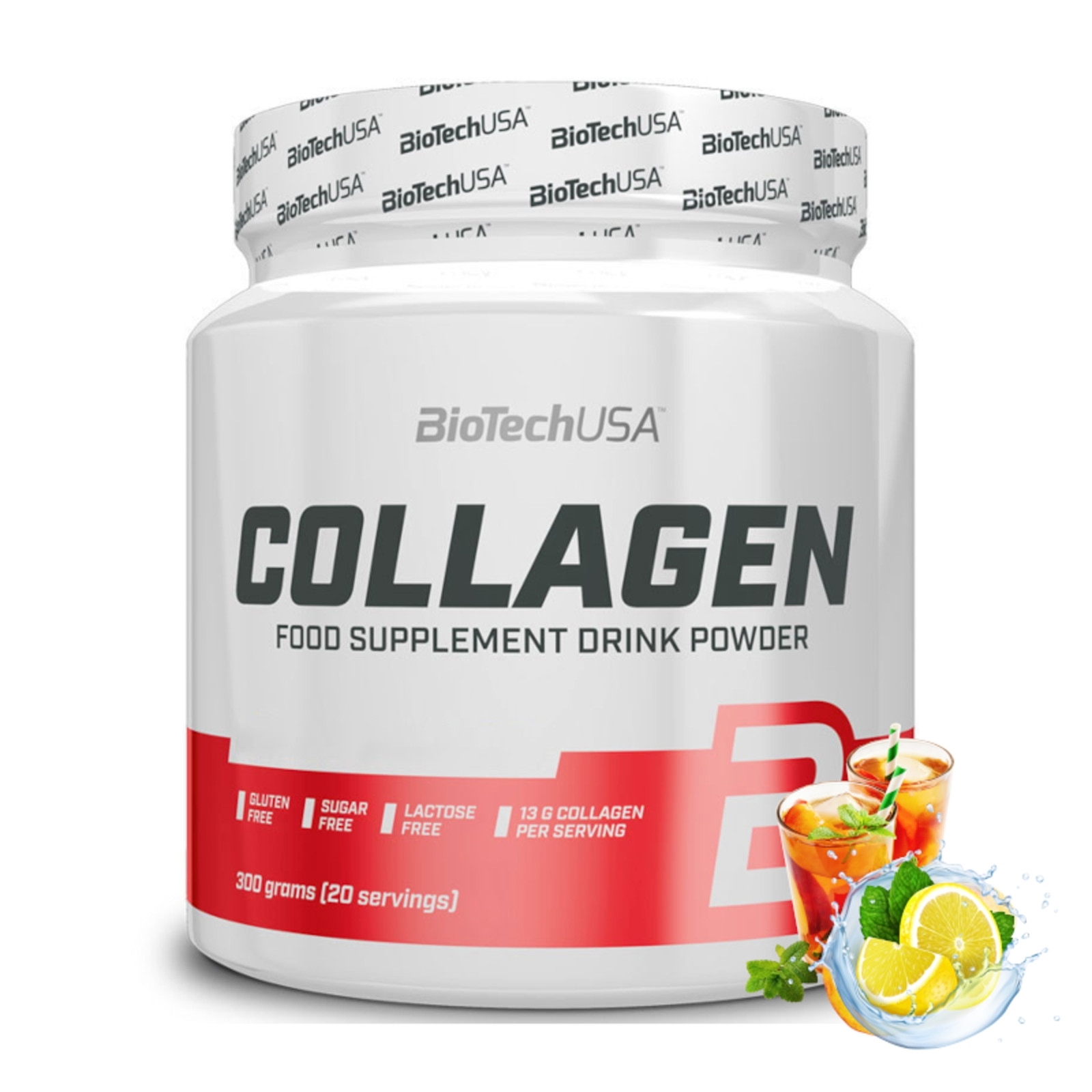 BioTech USA Collagen 300g - Kolagen na stawy i skórę o smaku lemoniady