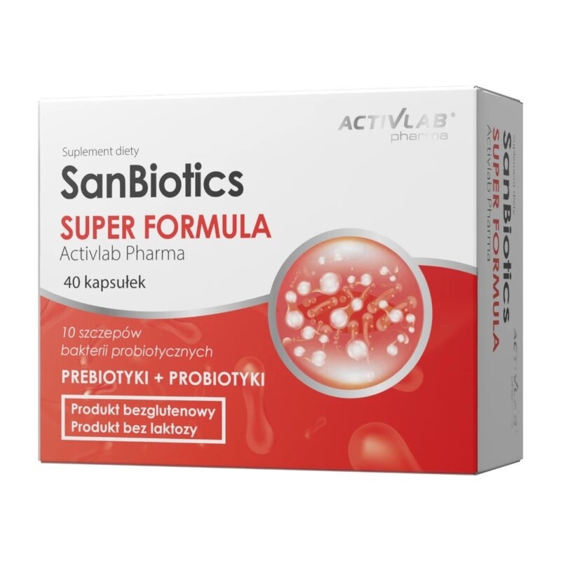 ActivLab SanBiotics Super Formula - Wsparcie Jelit i Odporności, 40 Kapsułek