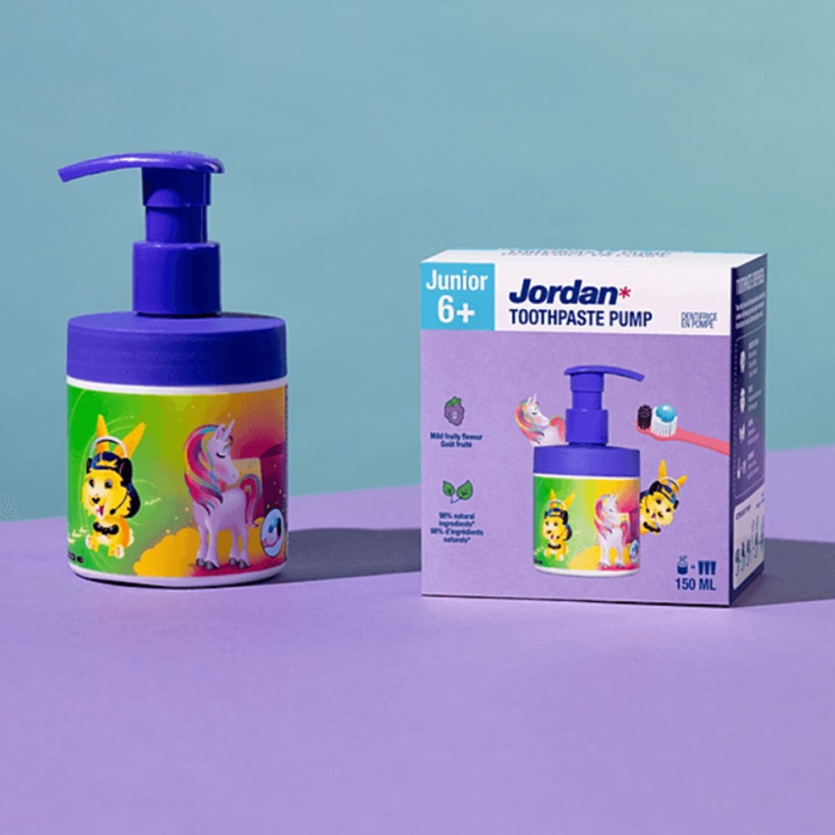 Jordan pasta Junior w pompce dla dzieci 6-12 lat - 150ml